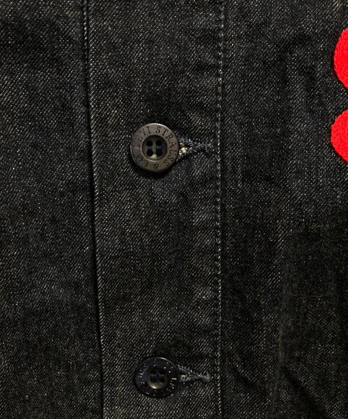 LEVI'S（リーバイス）LEVI'S (リーバイス) デニムレザー切替スタジャン インディゴ サイズ:Lの古着・服飾アイテム