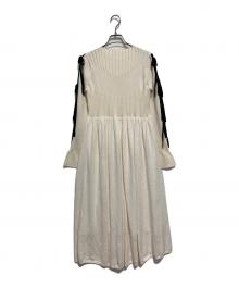 furfur（ファーファー）の古着「バイカラーリボンニットドレス」｜ホワイト