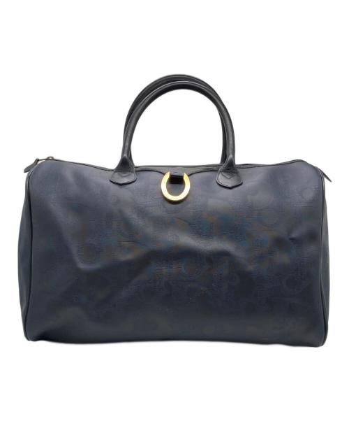 Christian Dior（クリスチャン ディオール）Christian Dior (クリスチャン ディオール) トロッターPVCボストンバッグ ネイビーの古着・服飾アイテム