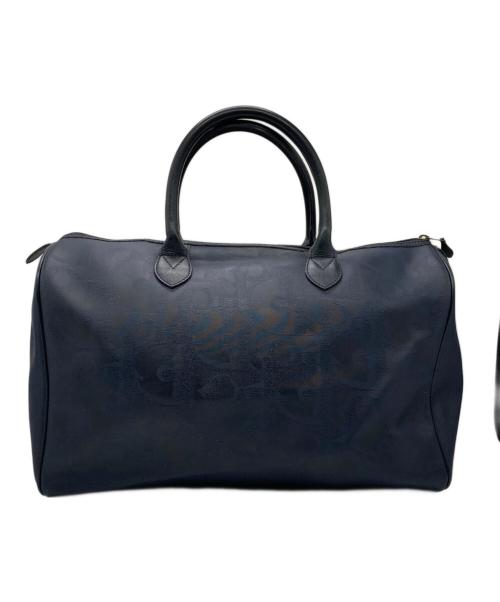 Christian Dior（クリスチャン ディオール）Christian Dior (クリスチャン ディオール) トロッターPVCボストンバッグ ネイビーの古着・服飾アイテム