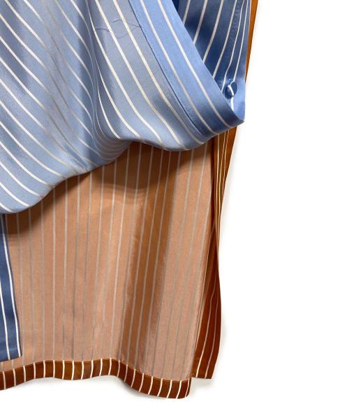 MYLAN（マイラン）MYLAN (マイラン) Bi-Color Stripe Shirt Dress ブルー×オレンジ サイズ:FREEの古着・服飾アイテム