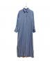 MYLAN（マイラン）の古着「Bi-Color Stripe Shirt Dress」｜ブルー×オレンジ