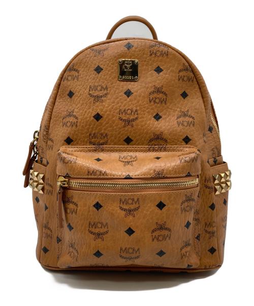 MCM（エムシーエム）MCM (エムシーエム) スタッズリュック ブラウンの古着・服飾アイテム
