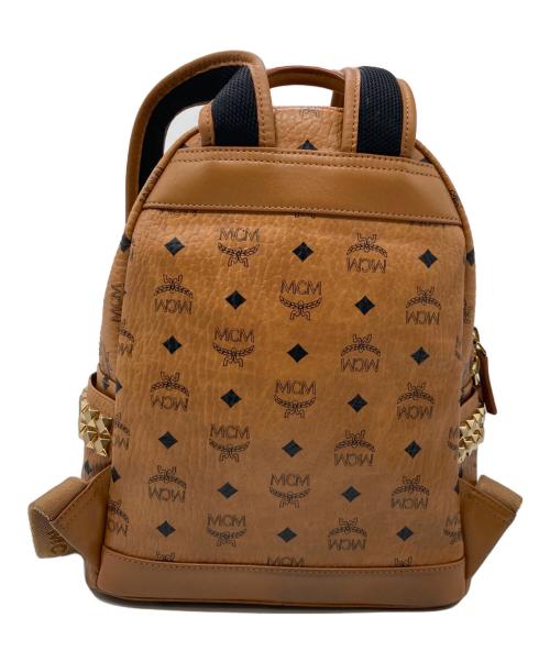 MCM（エムシーエム）MCM (エムシーエム) スタッズリュック ブラウンの古着・服飾アイテム