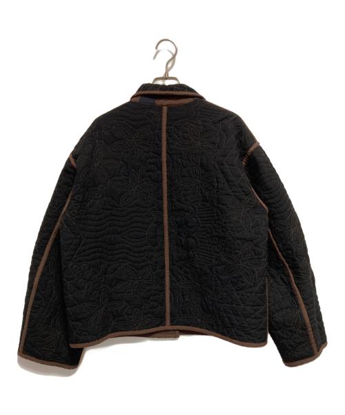 SIMPLICITE（シンプリシテ）simplicite (シンプリシテ) 幾何柄リバーシブルキルティングジャケット ブラウン サイズ:-の古着・服飾アイテム