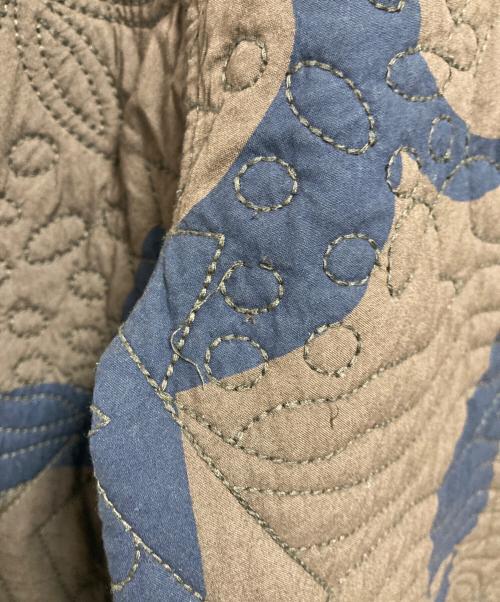 SIMPLICITE（シンプリシテ）simplicite (シンプリシテ) 幾何柄リバーシブルキルティングジャケット ブラウン サイズ:-の古着・服飾アイテム