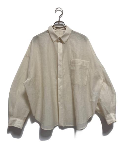 STUNNING LURE（スタニングルアー）STUNNING LURE (スタニングルアー) リネン混シアーシャツ ベージュ サイズ:Sの古着・服飾アイテム