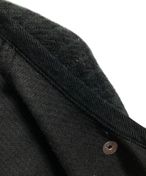 Traditional Weatherwear（トラディショナルウェザーウェア）Traditional Weatherwear (トラディショナルウェザーウェア) ノーカラーチェックコート グリーン×ブラック サイズ:34の古着・服飾アイテム
