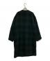 Traditional Weatherwear (トラディショナルウェザーウェア) ノーカラーチェックコート グリーン×ブラック サイズ:34：14000円