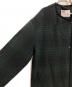 中古・古着 Traditional Weatherwear (トラディショナルウェザーウェア) ノーカラーチェックコート グリーン×ブラック サイズ:34：14000円