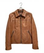 COACHコーチ）の古着「カーフレザージャケット」｜ブラウン