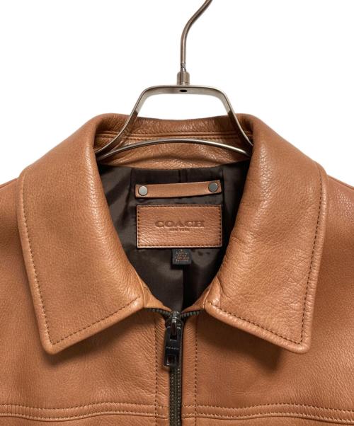 COACH（コーチ）COACH (コーチ) カーフレザージャケット ブラウン サイズ:Sの古着・服飾アイテム