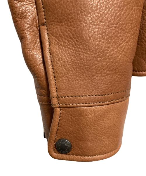 COACH（コーチ）COACH (コーチ) カーフレザージャケット ブラウン サイズ:Sの古着・服飾アイテム