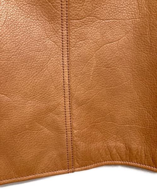COACH（コーチ）COACH (コーチ) カーフレザージャケット ブラウン サイズ:Sの古着・服飾アイテム