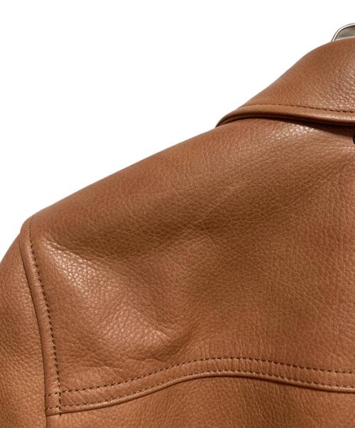 COACH（コーチ）COACH (コーチ) カーフレザージャケット ブラウン サイズ:Sの古着・服飾アイテム