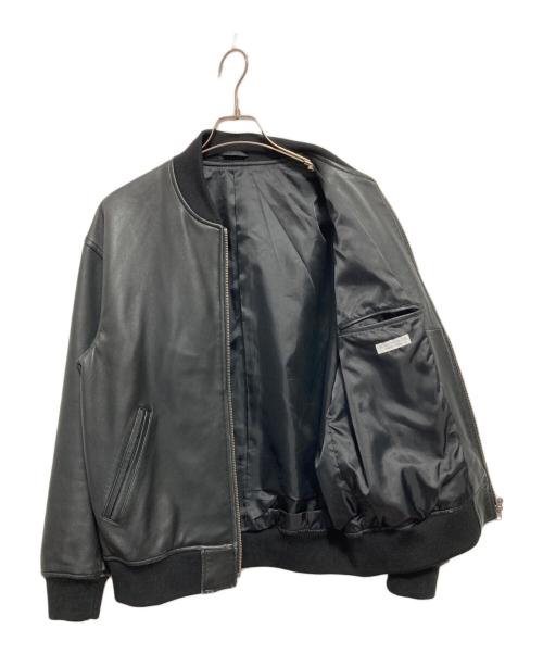 BEAUTY&YOUTH（ビューティーアンドユース）BEAUTY&YOUTH (ビューティーアンドユース) SHEEP LTR BOMBER JKT ブラック サイズ:Lの古着・服飾アイテム