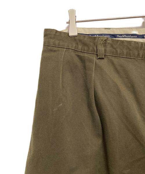POLO RALPH LAUREN（ポロ・ラルフローレン）POLO RALPH LAUREN (ポロ・ラルフローレン) 2タックチノ オリーブ サイズ:W38の古着・服飾アイテム