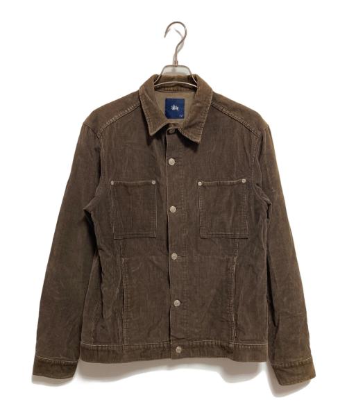 stussy（ステューシー）stussy (ステューシー) コーデュロイカバーオール ブラウン サイズ:Lの古着・服飾アイテム