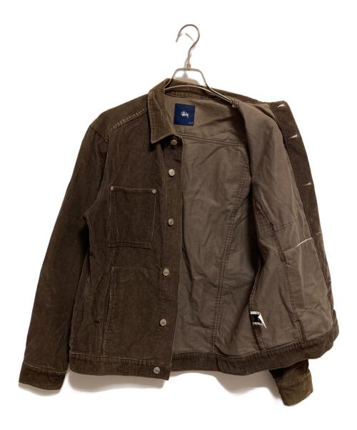stussy（ステューシー）stussy (ステューシー) コーデュロイカバーオール ブラウン サイズ:Lの古着・服飾アイテム