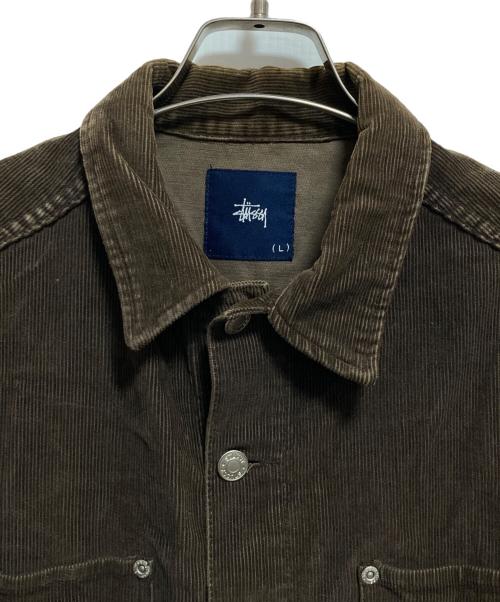 stussy（ステューシー）stussy (ステューシー) コーデュロイカバーオール ブラウン サイズ:Lの古着・服飾アイテム