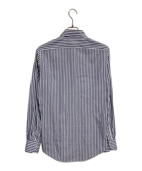 finamore（フィナモレ）Finamore (フィナモレ) ストライプシャツ ネイビー サイズ:38の古着・服飾アイテム