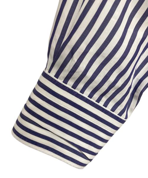 finamore（フィナモレ）Finamore (フィナモレ) ストライプシャツ ネイビー サイズ:38の古着・服飾アイテム