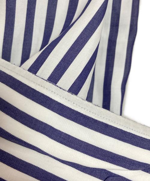 finamore（フィナモレ）Finamore (フィナモレ) ストライプシャツ ネイビー サイズ:38の古着・服飾アイテム