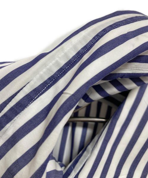 finamore（フィナモレ）Finamore (フィナモレ) ストライプシャツ ネイビー サイズ:38の古着・服飾アイテム