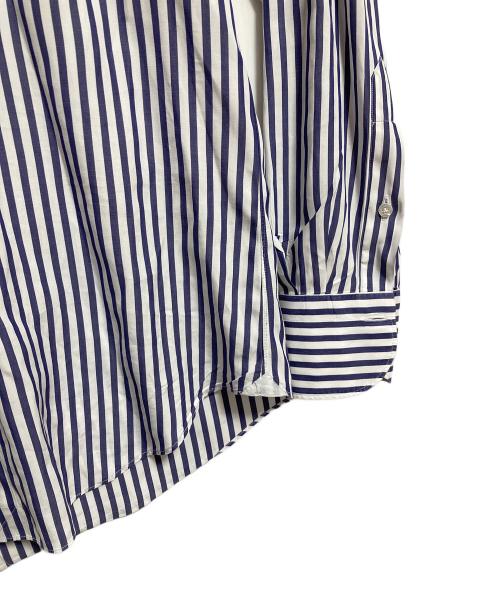 finamore（フィナモレ）Finamore (フィナモレ) ストライプシャツ ネイビー サイズ:38の古着・服飾アイテム