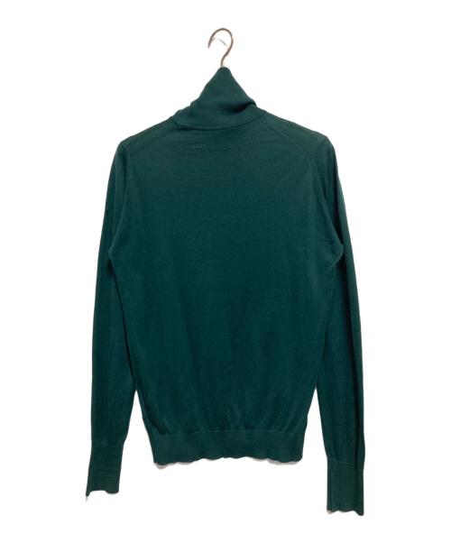 JOHN SMEDLEY（ジョンスメドレー）JOHN SMEDLEY (ジョンスメドレー) コットンタートルネックニット グリーン サイズ:Sの古着・服飾アイテム