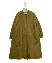 JOURNAL STANDARD（ジャーナルスタンダード）の古着「コットンナイロンノーカラーコート」｜ベージュ