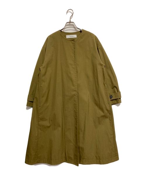 JOURNAL STANDARD（ジャーナルスタンダード）JOURNAL STANDARD (ジャーナルスタンダード) コットンナイロンノーカラーコート ベージュ サイズ:Sの古着・服飾アイテム