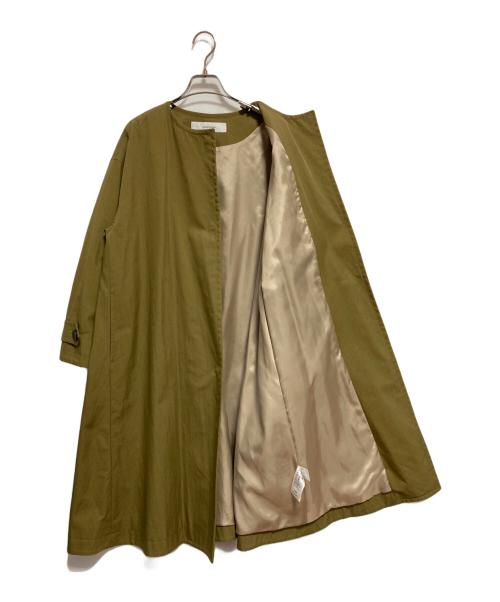 JOURNAL STANDARD（ジャーナルスタンダード）JOURNAL STANDARD (ジャーナルスタンダード) コットンナイロンノーカラーコート ベージュ サイズ:Sの古着・服飾アイテム