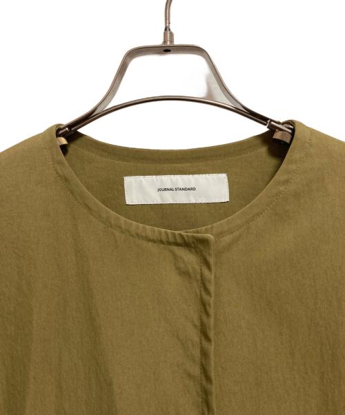 JOURNAL STANDARD（ジャーナルスタンダード）JOURNAL STANDARD (ジャーナルスタンダード) コットンナイロンノーカラーコート ベージュ サイズ:Sの古着・服飾アイテム