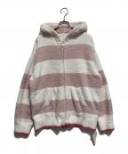 gelato piqueジェラートピケ）の古着「パウダートリムボーダーパーカ」｜ピンク