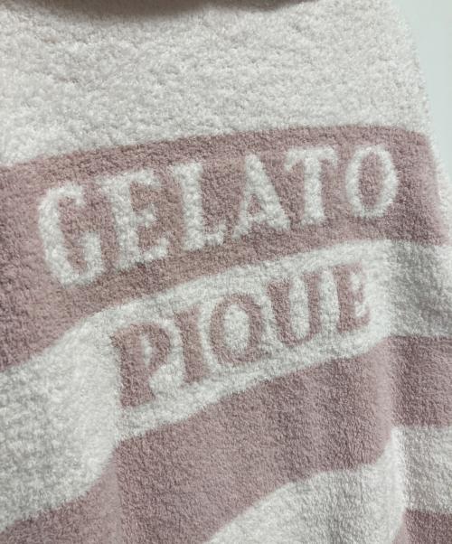 gelato pique（ジェラートピケ）gelato pique (ジェラートピケ) パウダートリムボーダーパーカ ピンク サイズ:FREE 未使用品の古着・服飾アイテム