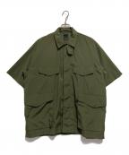 DAIWA PIER39ダイワ ピア39）の古着「Tech French Mil Field Shirts S/S」｜オリーブ