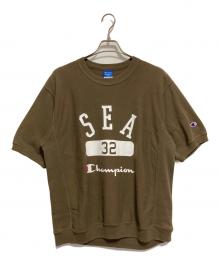 Champion×WIND AND SEA（チャンピオン×ウィンダンシー）の古着「ショートスリーブスウェット」｜オリーブ