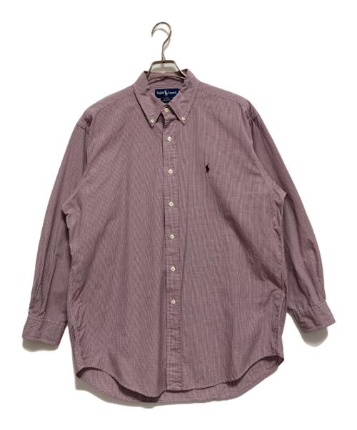 RALPH LAUREN（ラルフローレン）RALPH LAUREN (ラルフローレン) ボタンダウンシャツ レッド×ネイビー サイズ:Lの古着・服飾アイテム