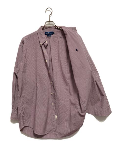 RALPH LAUREN（ラルフローレン）RALPH LAUREN (ラルフローレン) ボタンダウンシャツ レッド×ネイビー サイズ:Lの古着・服飾アイテム