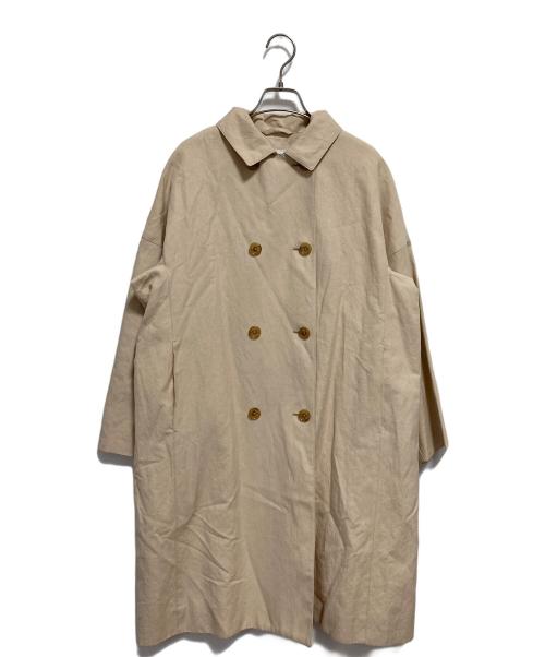 MACKINTOSH PHILOSOPHY（マッキントッシュ フィロソフィー）MACKINTOSH PHILOSOPHY (マッキントッシュ フィロソフィー) コットンリネンステンカラーコート ベージュ サイズ:38の古着・服飾アイテム