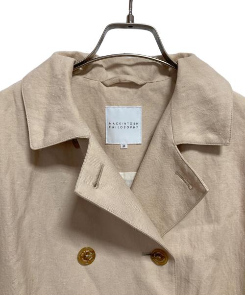 MACKINTOSH PHILOSOPHY（マッキントッシュ フィロソフィー）MACKINTOSH PHILOSOPHY (マッキントッシュ フィロソフィー) コットンリネンステンカラーコート ベージュ サイズ:38の古着・服飾アイテム