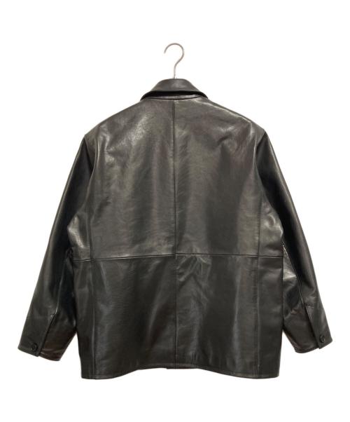 FREAK'S STORE（フリークスストア）FREAK'S STORE (フリークスストア) Calf Leather ミニマル カーコート ブラック サイズ:Sの古着・服飾アイテム