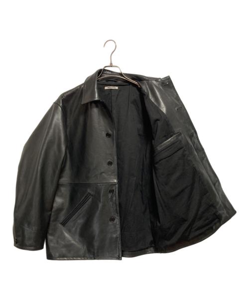 FREAK'S STORE（フリークスストア）FREAK'S STORE (フリークスストア) Calf Leather ミニマル カーコート ブラック サイズ:Sの古着・服飾アイテム