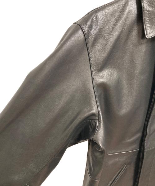 FREAK'S STORE（フリークスストア）FREAK'S STORE (フリークスストア) Calf Leather ミニマル カーコート ブラック サイズ:Sの古着・服飾アイテム