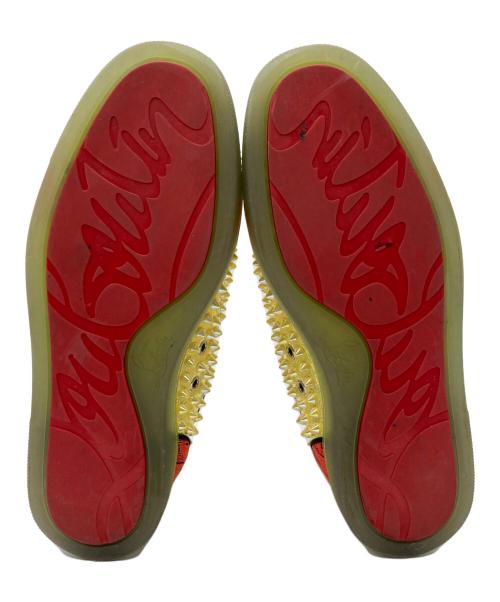 Christian Louboutin（クリスチャン・ルブタン）Christian Louboutin (クリスチャン・ルブタン) NO LIMIT FLAT スタッズハイカットスニーカー イエロー サイズ:40の古着・服飾アイテム