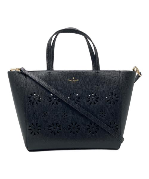Kate Spade（ケイトスペード）Kate Spade (ケイトスペード) 2WAYパンチングトートバッグ ブラックの古着・服飾アイテム