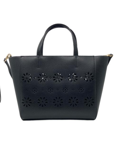 Kate Spade（ケイトスペード）Kate Spade (ケイトスペード) 2WAYパンチングトートバッグ ブラックの古着・服飾アイテム