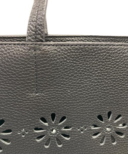 Kate Spade（ケイトスペード）Kate Spade (ケイトスペード) 2WAYパンチングトートバッグ ブラックの古着・服飾アイテム