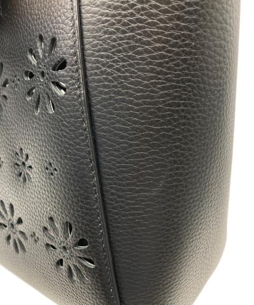 Kate Spade（ケイトスペード）Kate Spade (ケイトスペード) 2WAYパンチングトートバッグ ブラックの古着・服飾アイテム